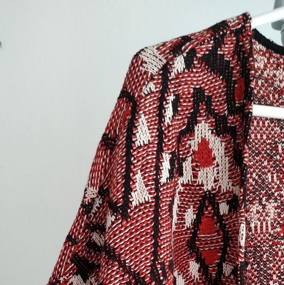 Divided H&M ladies long Open front textured Fringe Cardigan - Picture 7 of 15